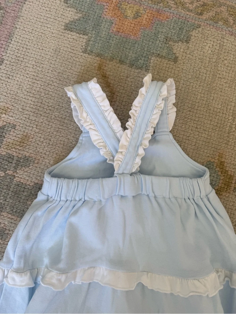 Classic Whimsy Light Blue Ruffle Tiered 2T Dress